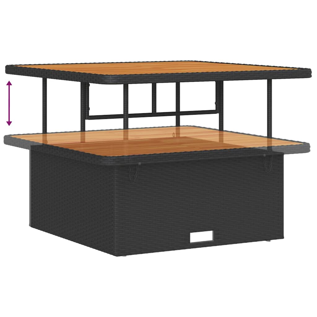 vidaXL Σετ Καναπέ Κήπου 13 pcs Μαύρο 100 x 100 x 71 cm συνθετικό ρατάν