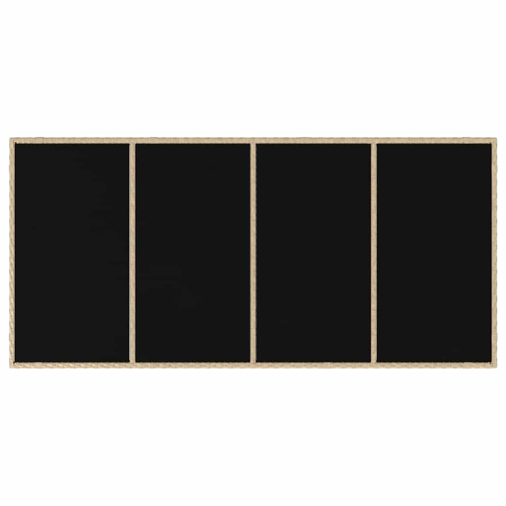 Σετ Τραπεζαρίας Κήπου vidaXL 7 Τεμαχίων Μπεζ Πολυρατάν