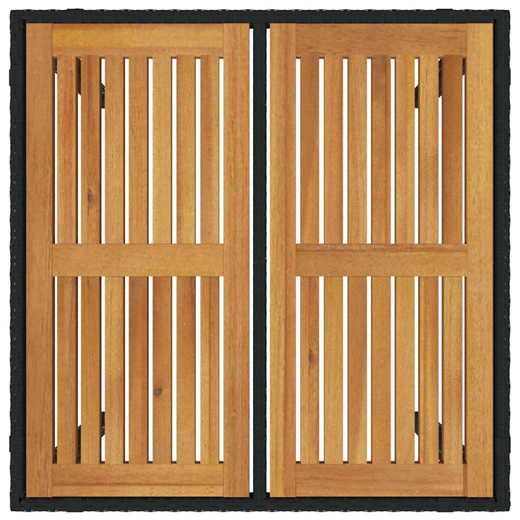 Σετ 3 Τεμαχίων Γευμάτων Κήπου vidaXL Μαύρο Πολυ Ράτανα