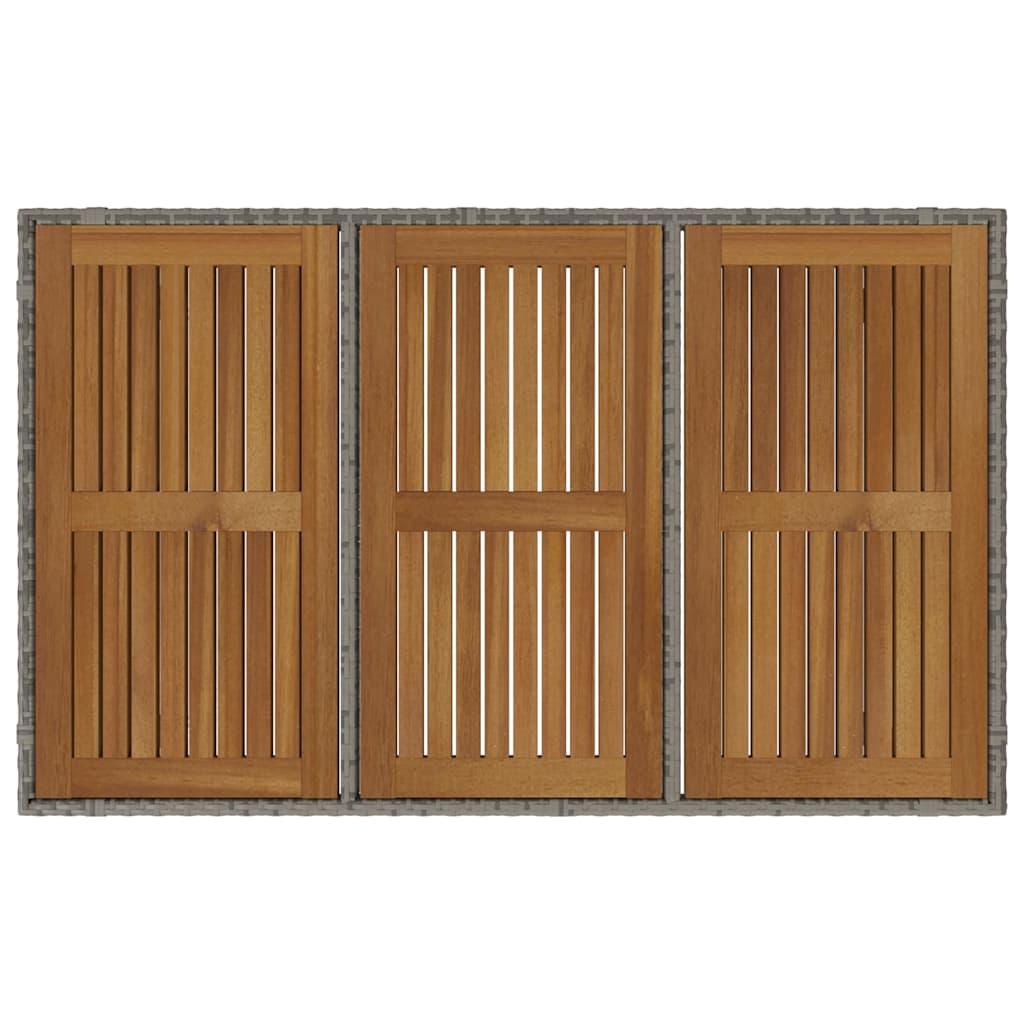 vidaXL Σέτ φαγητού για κήπο 5 pcs Γκρι συνθετικό ρατάν