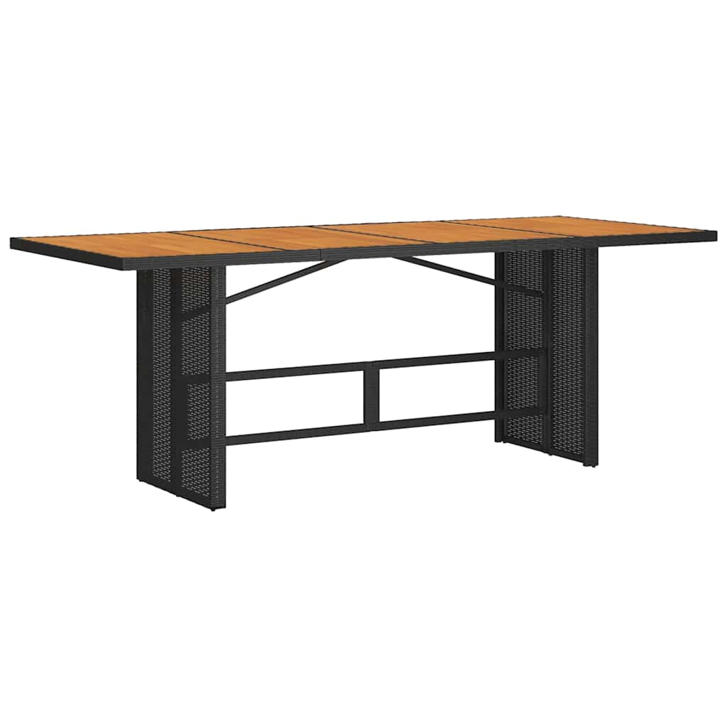 Σετ Τραπεζαρίας Κήπου 7 Τεμαχίων vidaXL Μαύρο Πολυ Ράτα