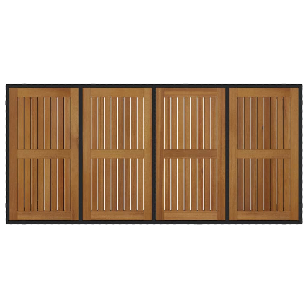 vidaXL Σετ Εστίασης Κήπου 7 Τεμαχίων Μαύρο Πολυπροπυλένιο