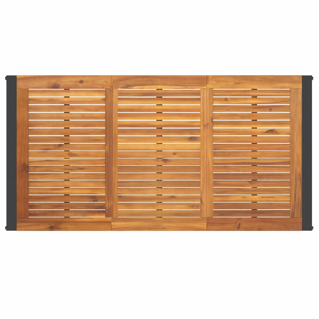 vidaXL Σέτ φαγητού για κήπο 5 pcs Μαύρο και Καφέ συνθετικό ρατάν