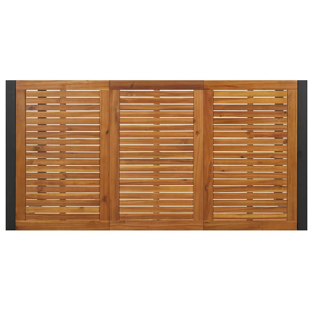 vidaXL Σέτ φαγητού για κήπο 7 pcs Γκρι και Καφέ συνθετικό ρατάν