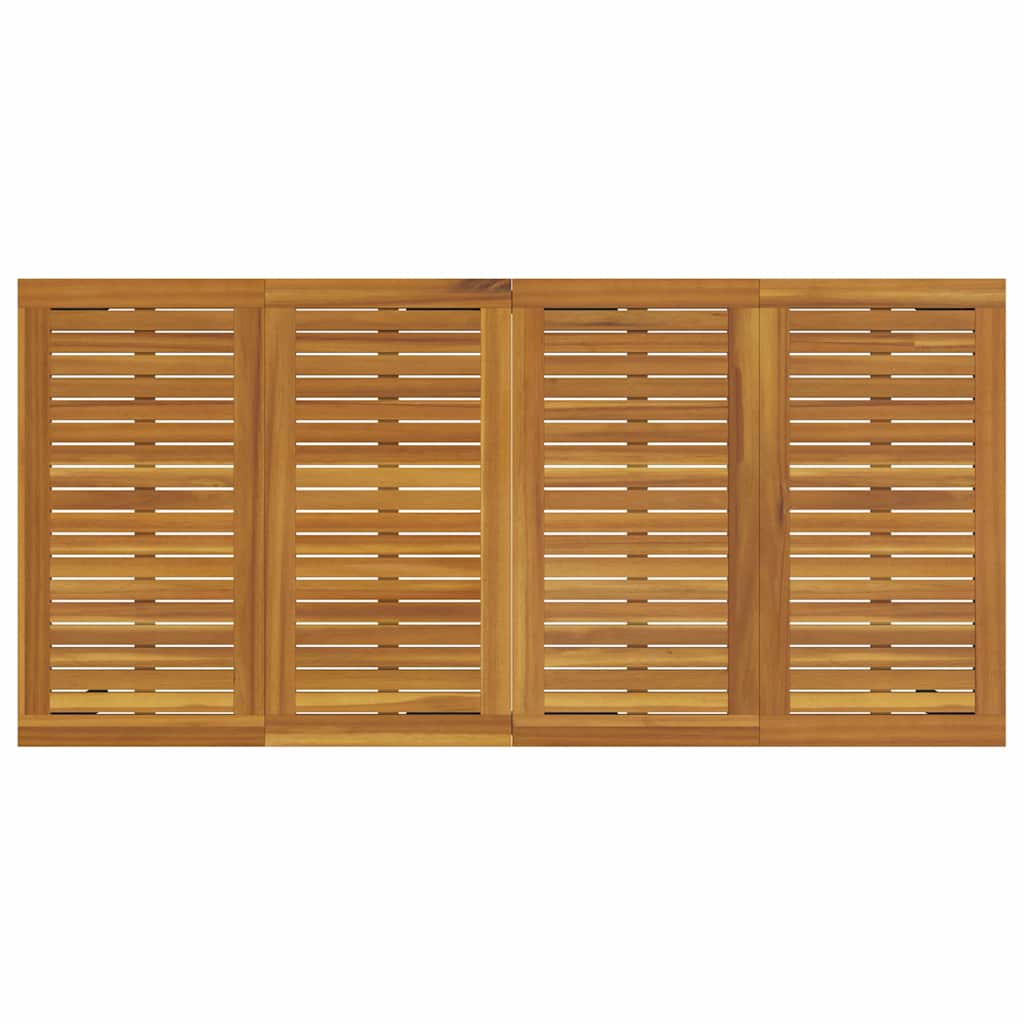 vidaXL Σέτ φαγητού για κήπο 9 pcs Γκρι και Φυσικό Τικ συνθετικό ρατάν