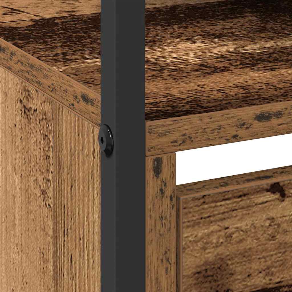 vidaXL Ντουλάπα Παπουτσιών με αποθήκευση Παλιό Ξύλο 100 x 34 x 112 εκ