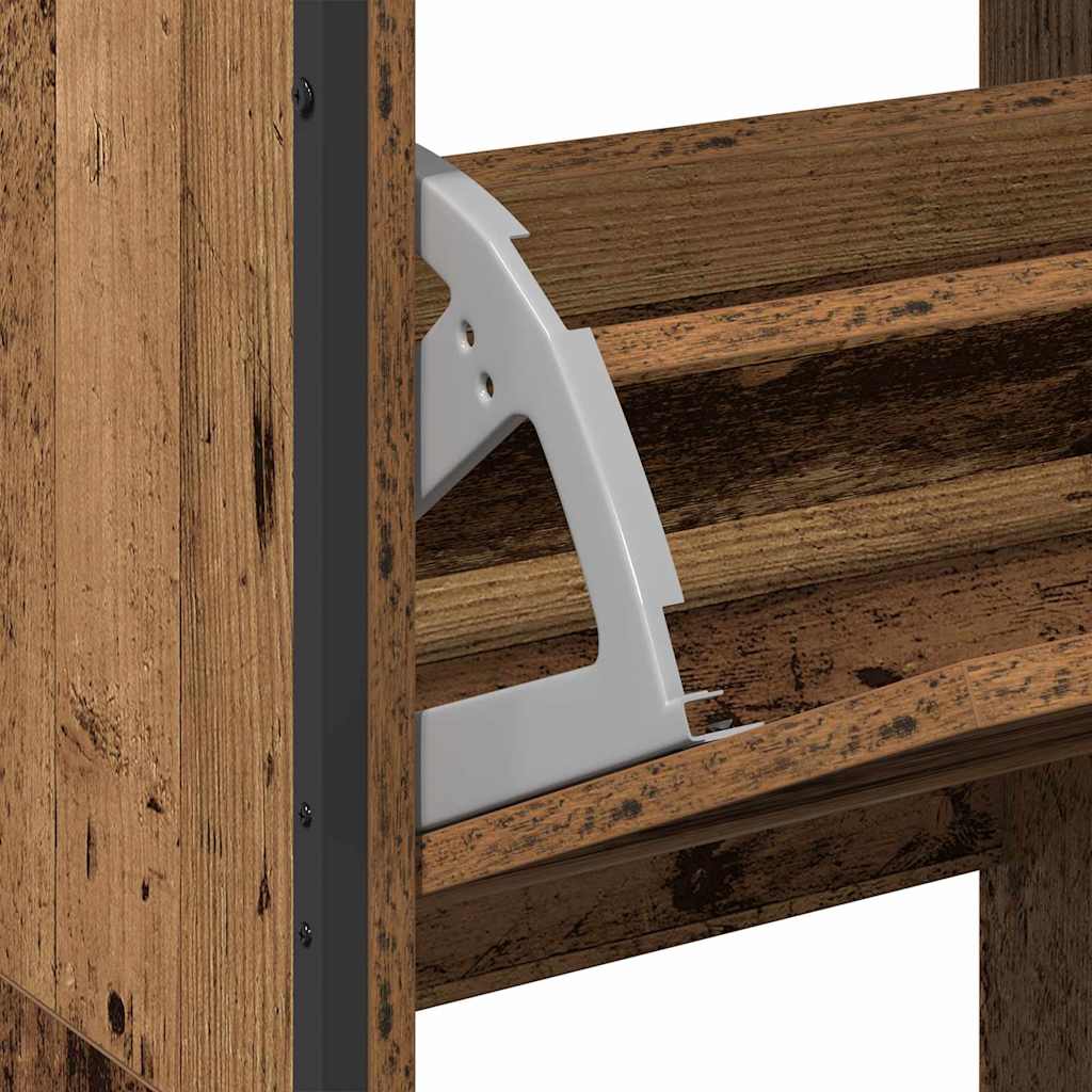 vidaXL Ντουλάπα Παπουτσιών με αποθήκευση Παλιό Ξύλο 100 x 34 x 112 εκ