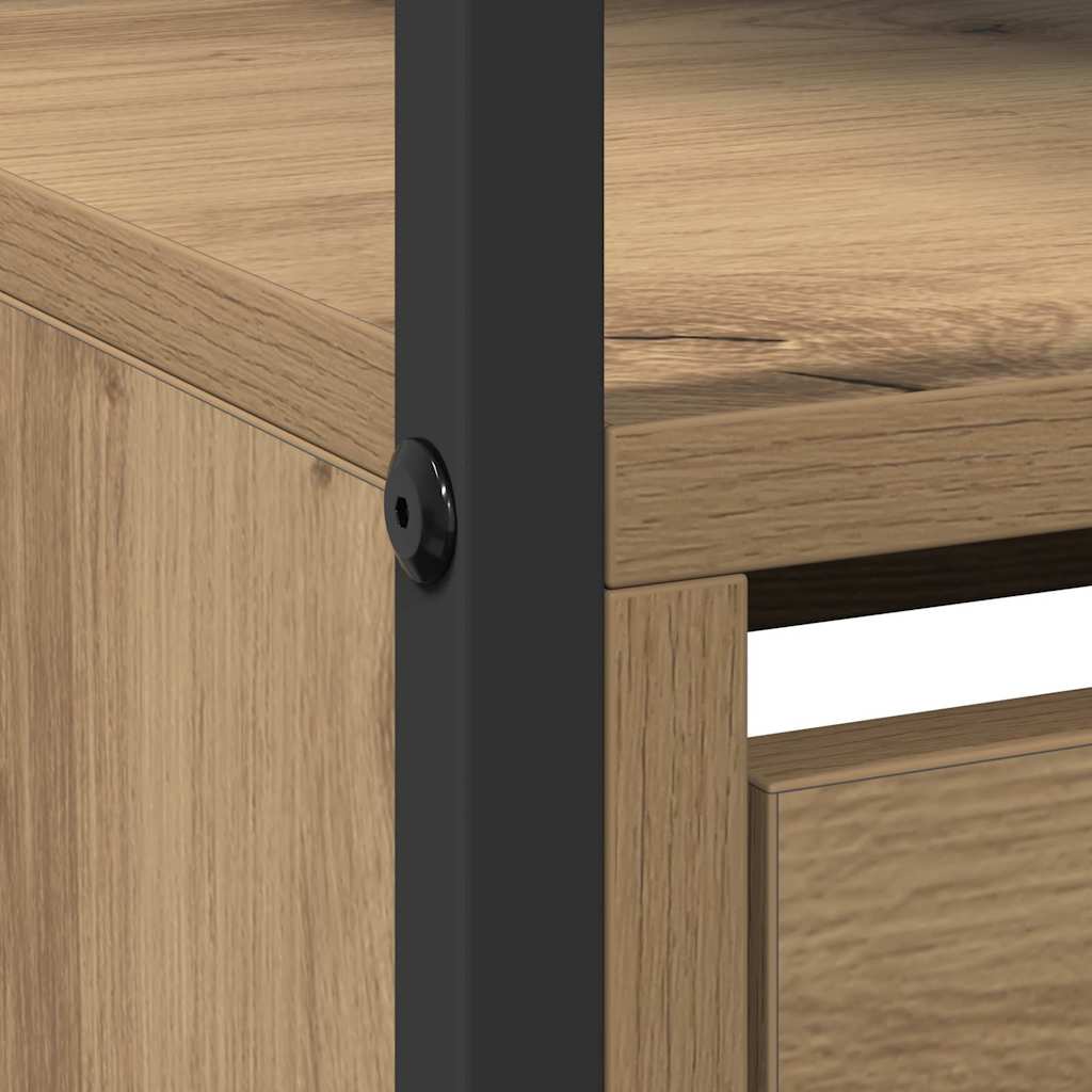 vidaXL Ντουλάπα Παπουτσιών με πόρτα artisan δρυς 100 x 34 x 112 εκ