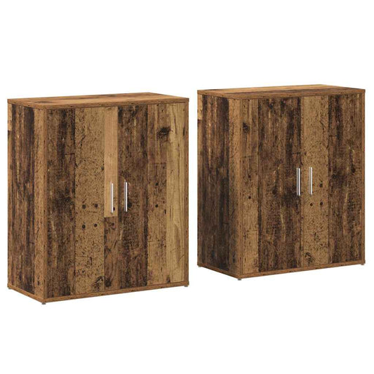 vidaXL Highboard 2 pcs Παλιό ξύλο 60 x 31 x 70 εκ Επεξεργασμένο ξύλο