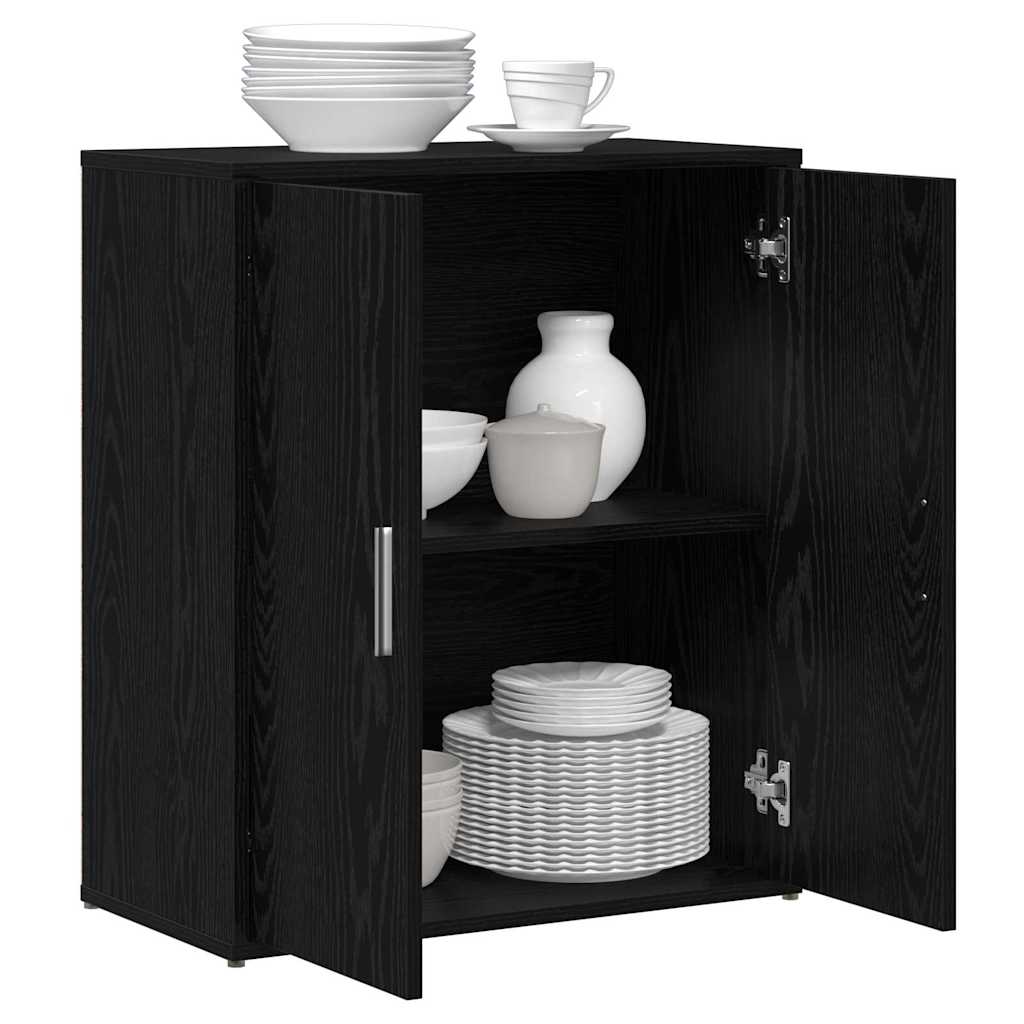 vidaXL Highboard 2 pcs Μαύρη δρυς 60 x 31 x 70 εκ Επεξεργασμένο ξύλο