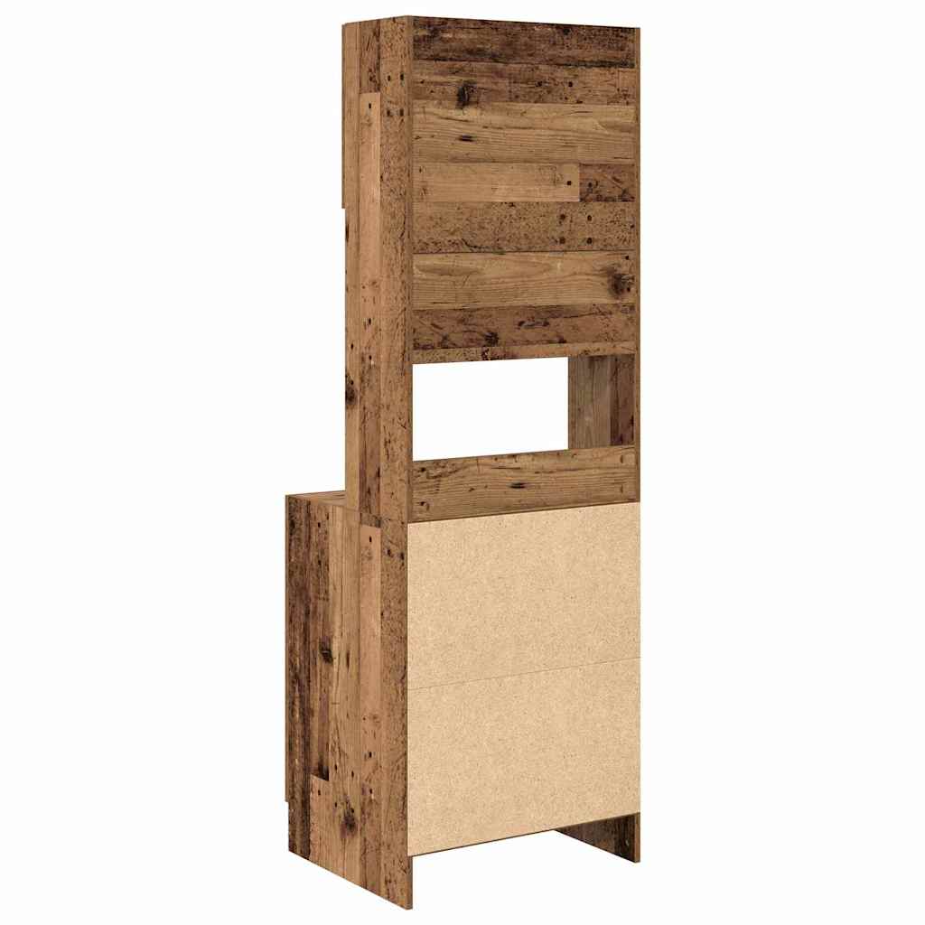 vidaXL Ντουλάπα Κουζίνας με ράφι με πόρτα Παλαιό ξύλο 60 x 50 x 180 εκ