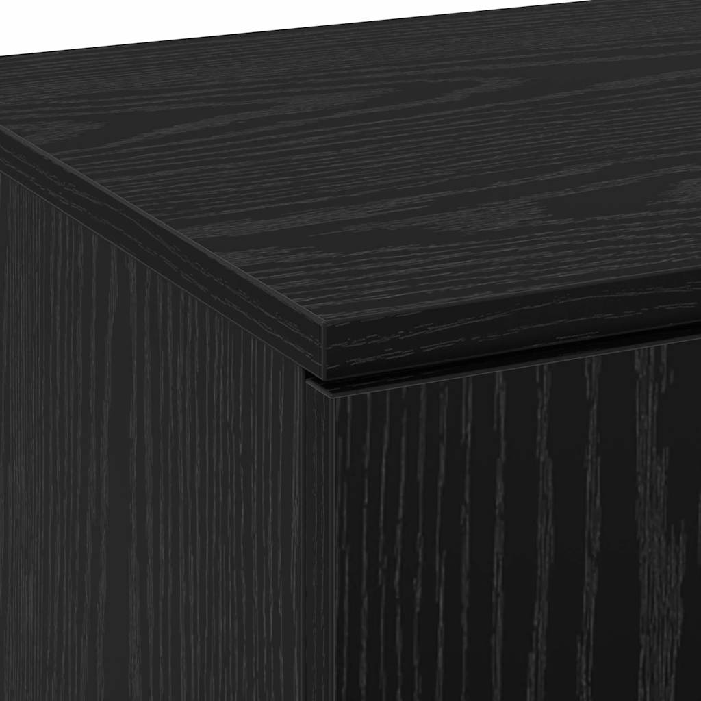 vidaXL Ψηλή Ντουλάπα 80 x 35 x 180 εκ Επεξεργασμένο Ξύλο Μαύρη δρυς