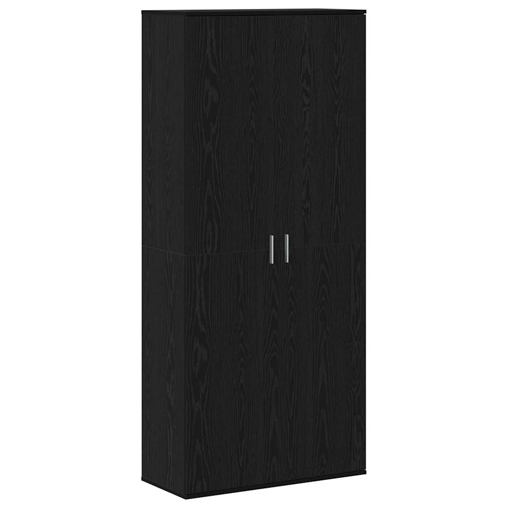 vidaXL Ψηλή Ντουλάπα 80 x 35 x 180 εκ Επεξεργασμένο Ξύλο Μαύρη δρυς