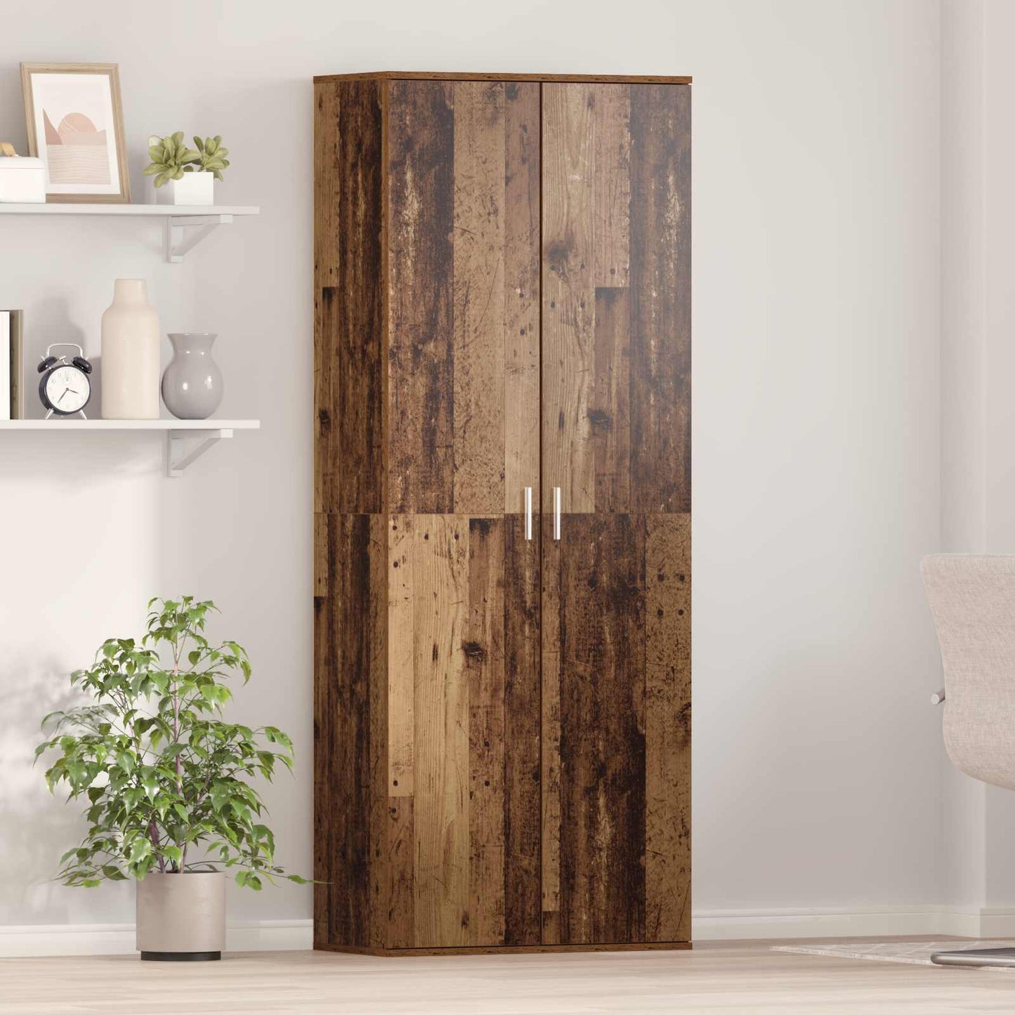 vidaXL Highboard 70 x 33.5 x 180 εκ. Επεξεργασμένο Ξύλο Παλιό ξύλο