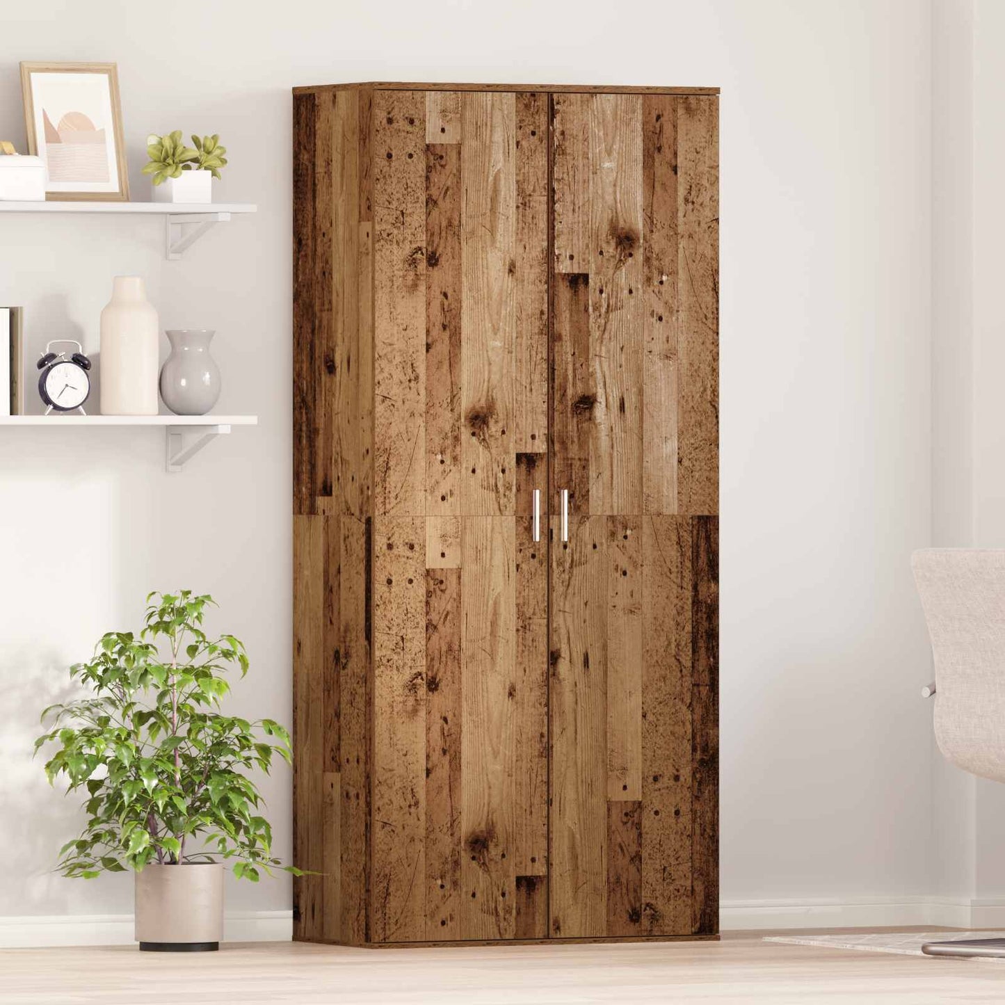 vidaXL Γραφείο 80 x 39 x 178 εκ Επεξεργασμένο Ξύλο Παλιό Ξύλο