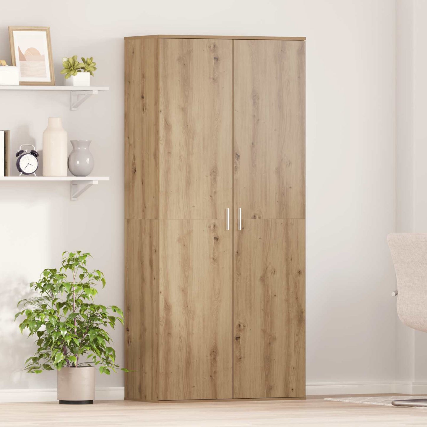 vidaXL Υψηλή Ντουλάπα Ξύλο Καρυδιά 80x39x178 εκ Επεξεργασμένο Ξύλο