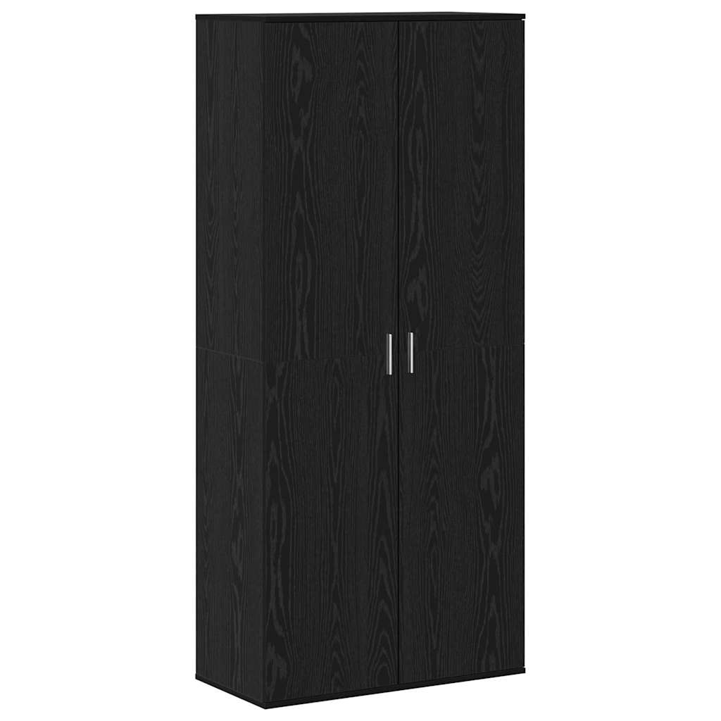 vidaXL Highboard Μαύρη Δρυς 80x39x178 εκ. από Μοριοσανίδες