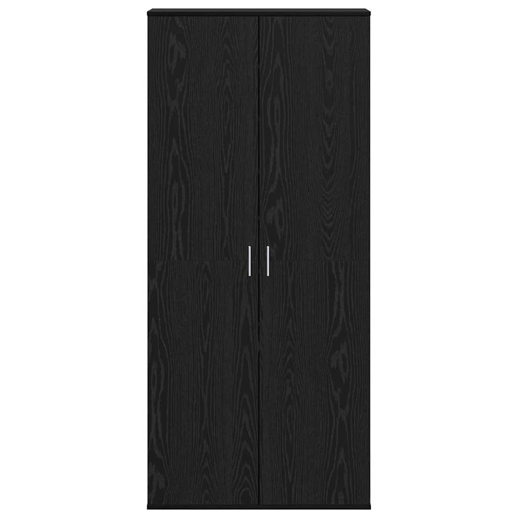 vidaXL Highboard Μαύρη Δρυς 80x39x178 εκ. από Μοριοσανίδες