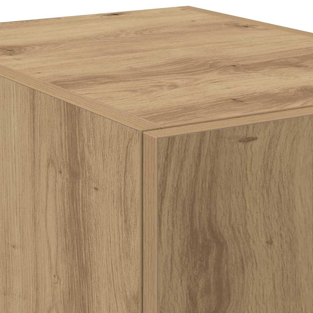 vidaXL Highboard 2 pcs Artisan Oak 30 x 42,5 x 185 εκ