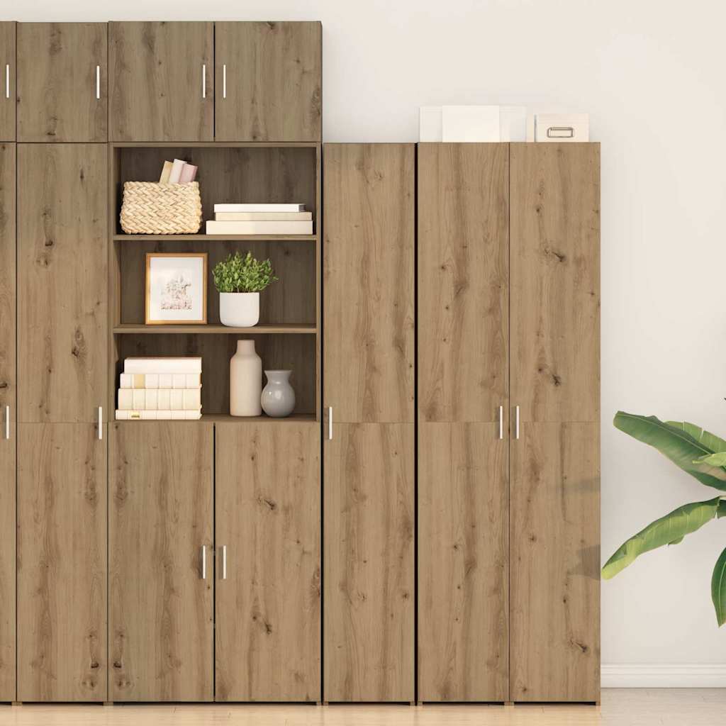 vidaXL Highboard 2 pcs Artisan Oak 30 x 42,5 x 185 εκ