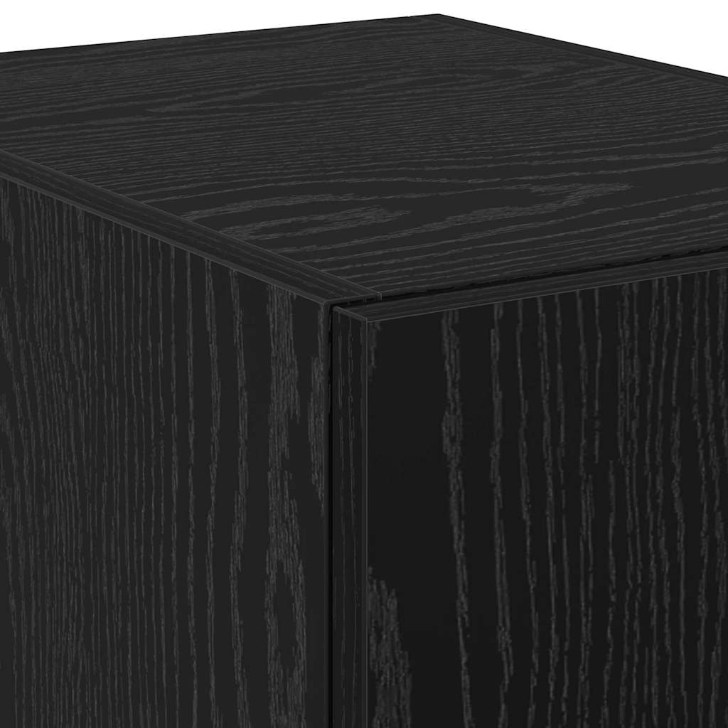 vidaXL Υψηλό Ντουλάπι Μαύρο Ξύλο 30x42.5x185 εκ. Μοριοσανίδα