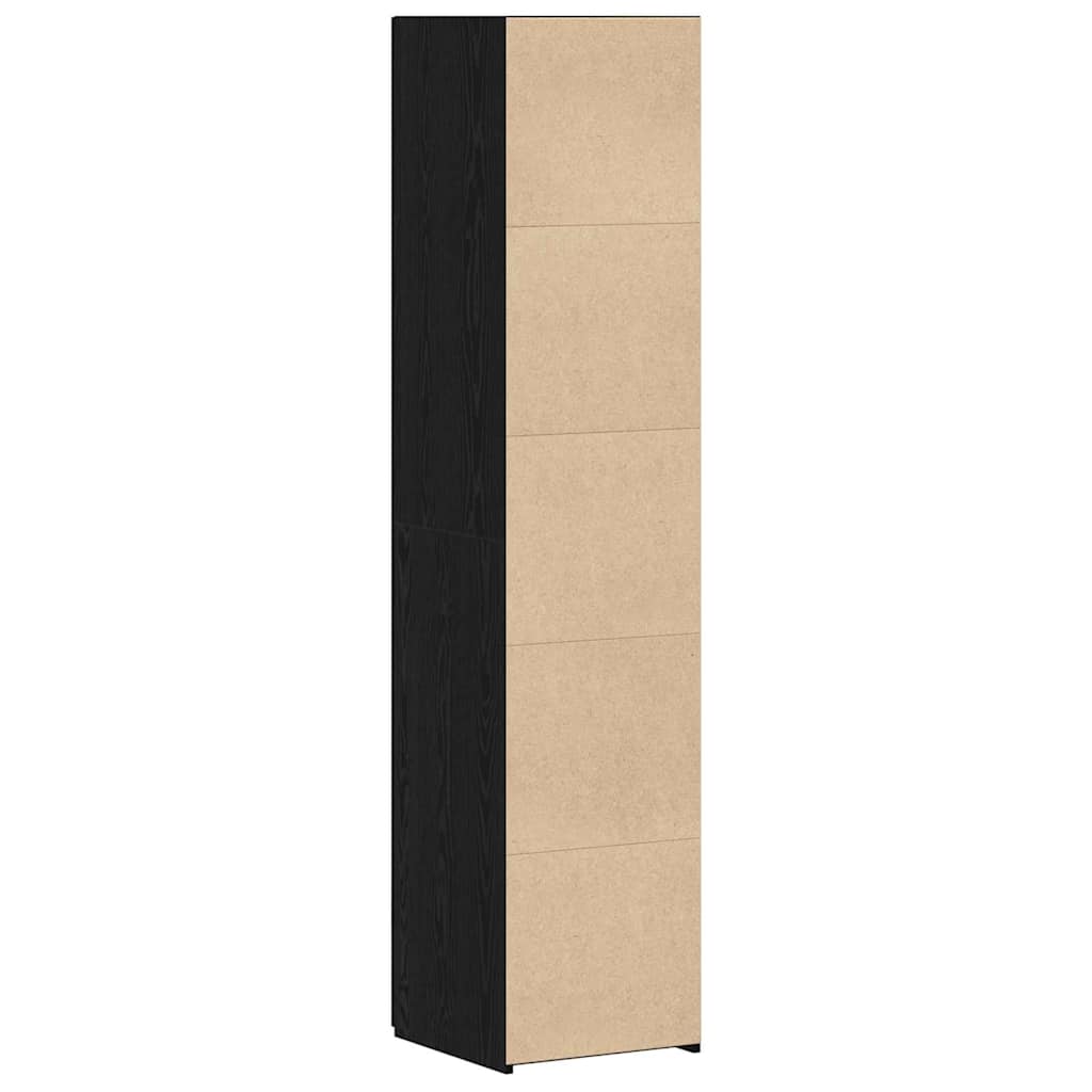 vidaXL Υψηλός μπουφές Μαύρος Δρυός 40x42.5x185 εκ Επεξεργασμένο Ξύλο