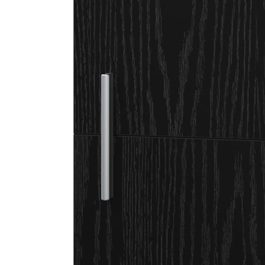 vidaXL Υψηλό Ντουλάπι Μαύρης Βελανιδιάς 45x42.5x185 εκ Επεξεργασμένο Ξύλο