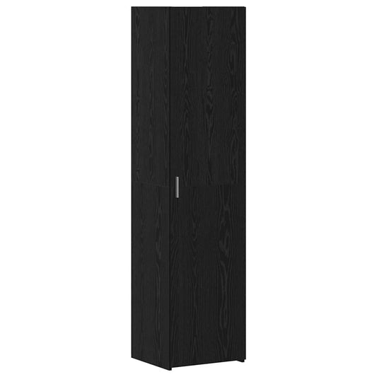 vidaXL Υψηλό Ντουλάπι Μαύρης Βελανιδιάς 45x42.5x185 εκ Επεξεργασμένο Ξύλο