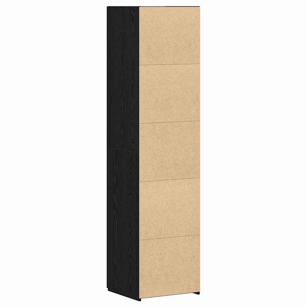 vidaXL Υψηλό Ντουλάπι Μαύρης Βελανιδιάς 45x42.5x185 εκ Επεξεργασμένο Ξύλο