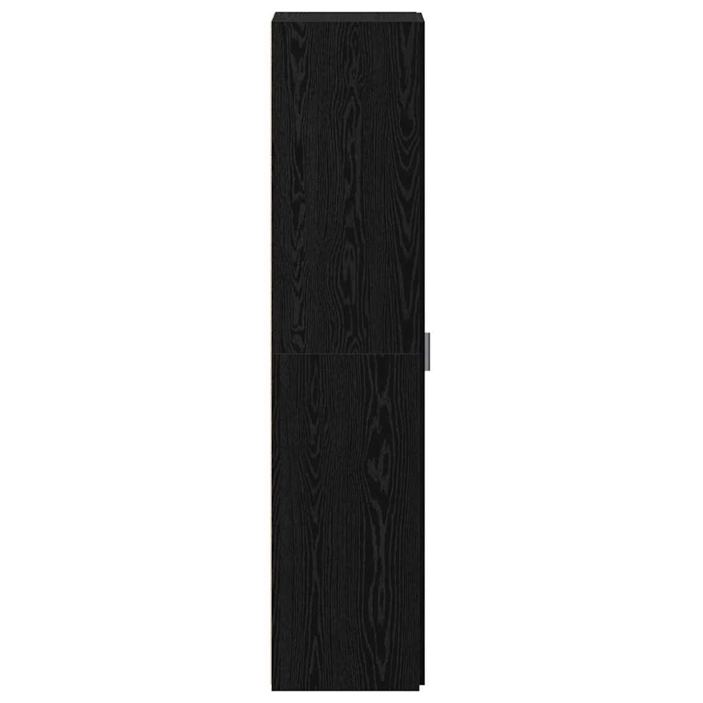 vidaXL Υψηλό Ντουλάπι Μαύρης Βελανιδιάς 45x42.5x185 εκ Επεξεργασμένο Ξύλο