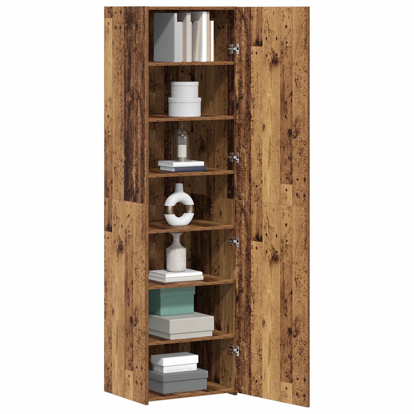 vidaXL Highboard 2 pcs Παλιό ξύλο 50 x 42,5 x 185 εκ.