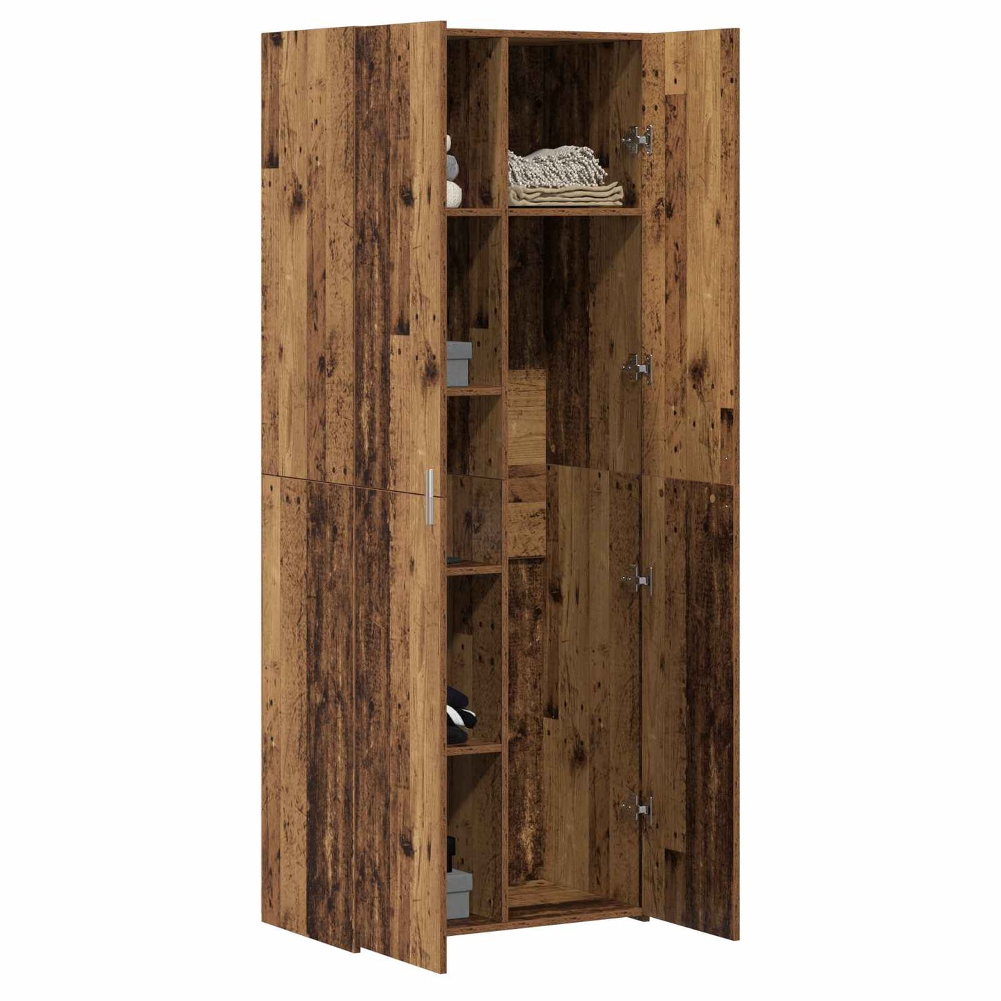 vidaXL Highboard 2 pcs Παλιό ξύλο 70 x 42,5 x 185 εκ