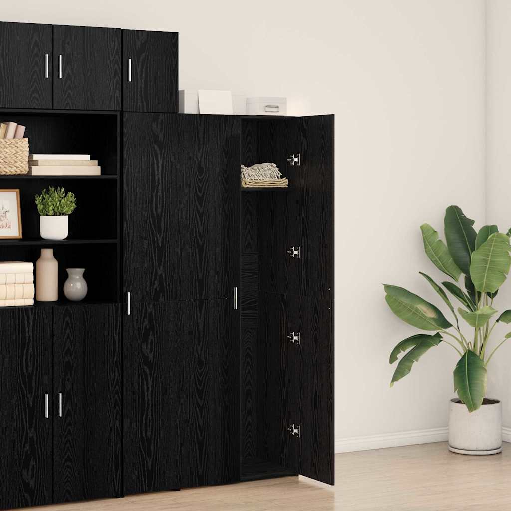 vidaXL Υψηλό Γραφείο Μαύρης Βελανιδιάς 70x42.5x185 εκ. Επεξεργασμένο Ξύλο