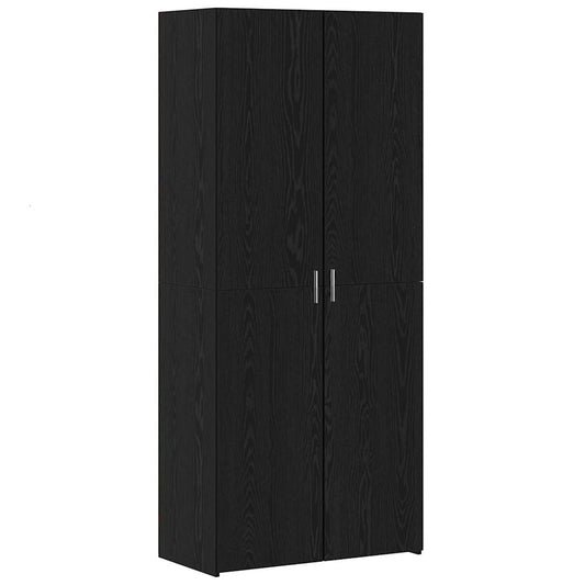 vidaXL Highboard Μπουφές Μαύρος Δρυός 40x42.5x185 εκ Επεξεργασμένου Ξύλου