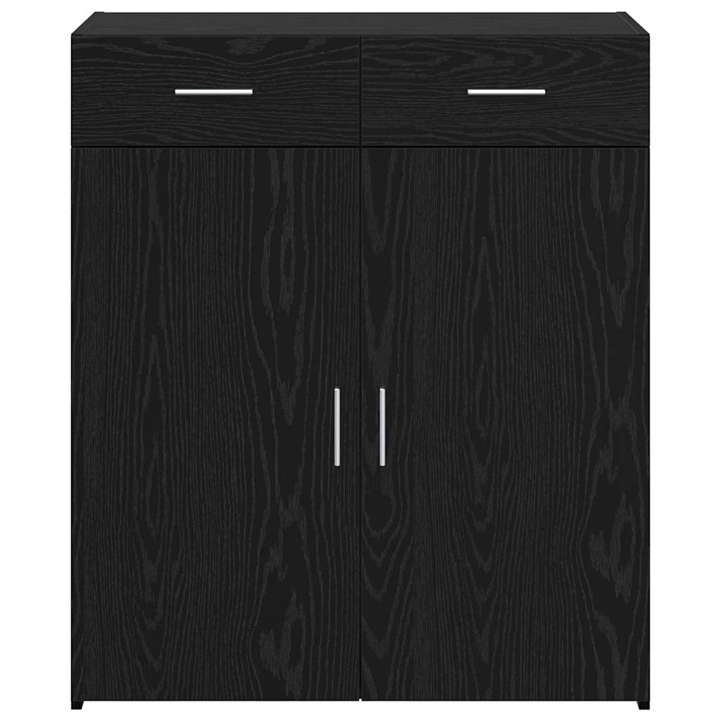 vidaXL ντουλάπα αποθήκευσης Μαύρης Δρυς 80x42.5x93.5 εκ Επεξεργασμένο Ξύλο