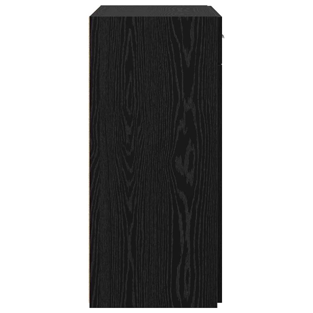 vidaXL ντουλάπα αποθήκευσης Μαύρης Δρυς 80x42.5x93.5 εκ Επεξεργασμένο Ξύλο