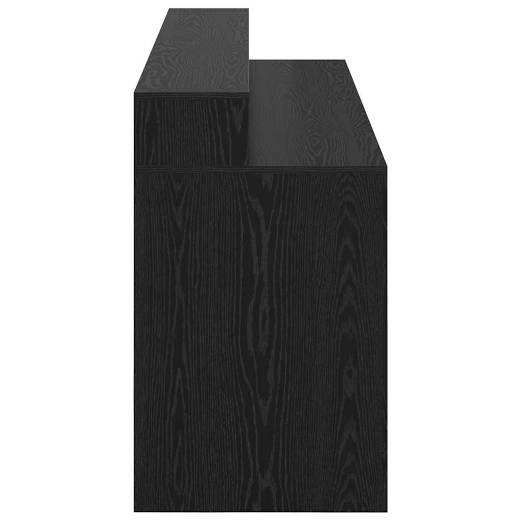 vidaXL Γραφείο με ράφι Μαύρη δρυς 200 x 55 x 91 εκ. Επεξεργασμένο ξύλο