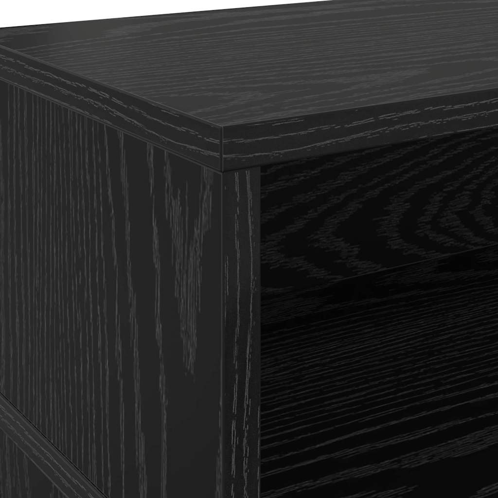 vidaXL Γραφείο Μαύρη δρυς 130 x 130 x 91 εκ. Επεξεργασμένο ξύλο