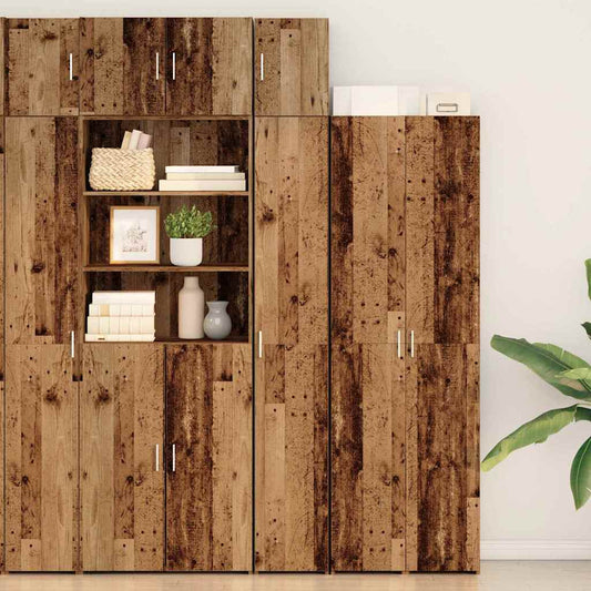 vidaXL Λεπτό Ντουλάπι Παλιά Ξυλεία 30x42.5x225 εκ. Μηχανικά ξύλο