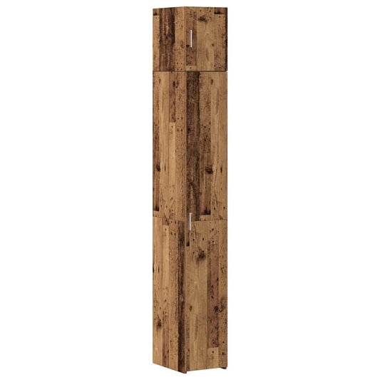 vidaXL Λεπτό Ντουλάπι Παλιά Ξυλεία 30x42.5x225 εκ. Μηχανικά ξύλο