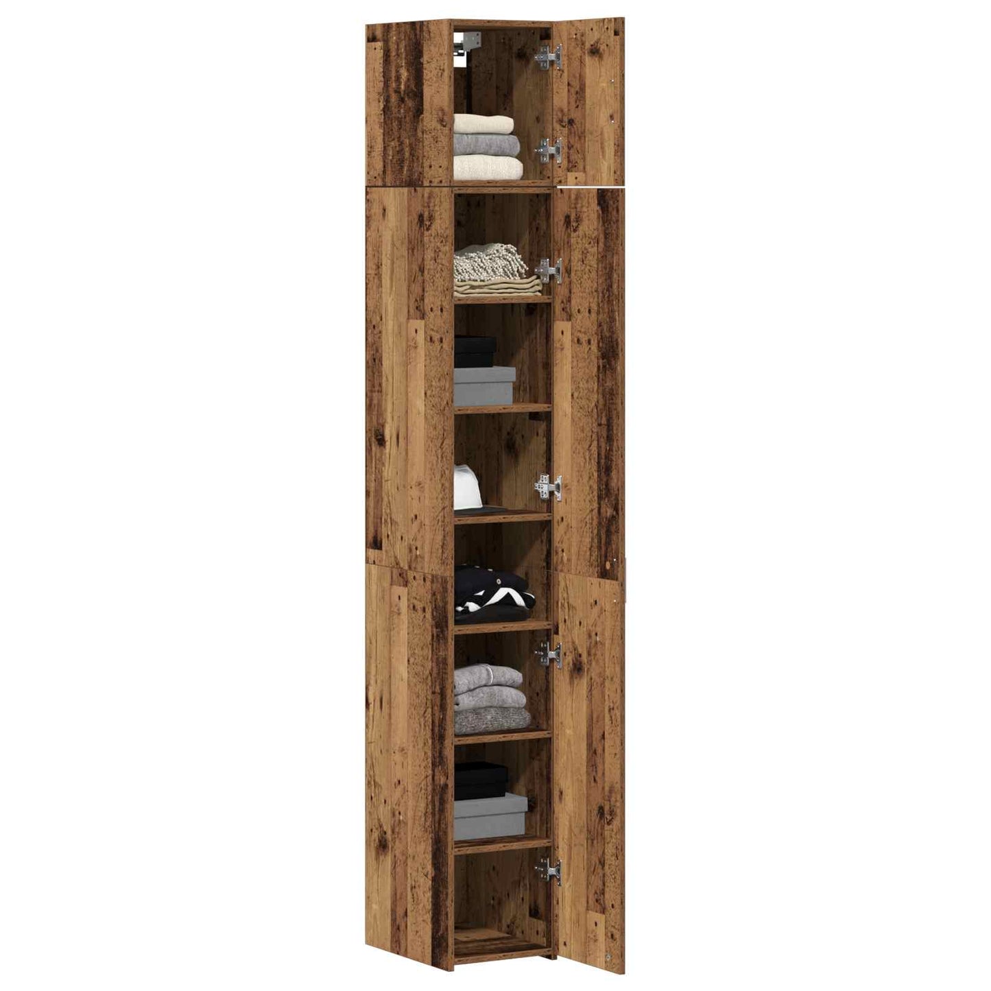 vidaXL Λεπτό Ντουλάπι Παλιά Ξυλεία 30x42.5x225 εκ. Μηχανικά ξύλο