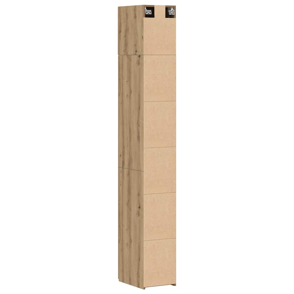 vidaXL Ντουλάπι αποθήκευσης 2 pcs Artisan Δρυς 30 x 42,5 x 225 εκ