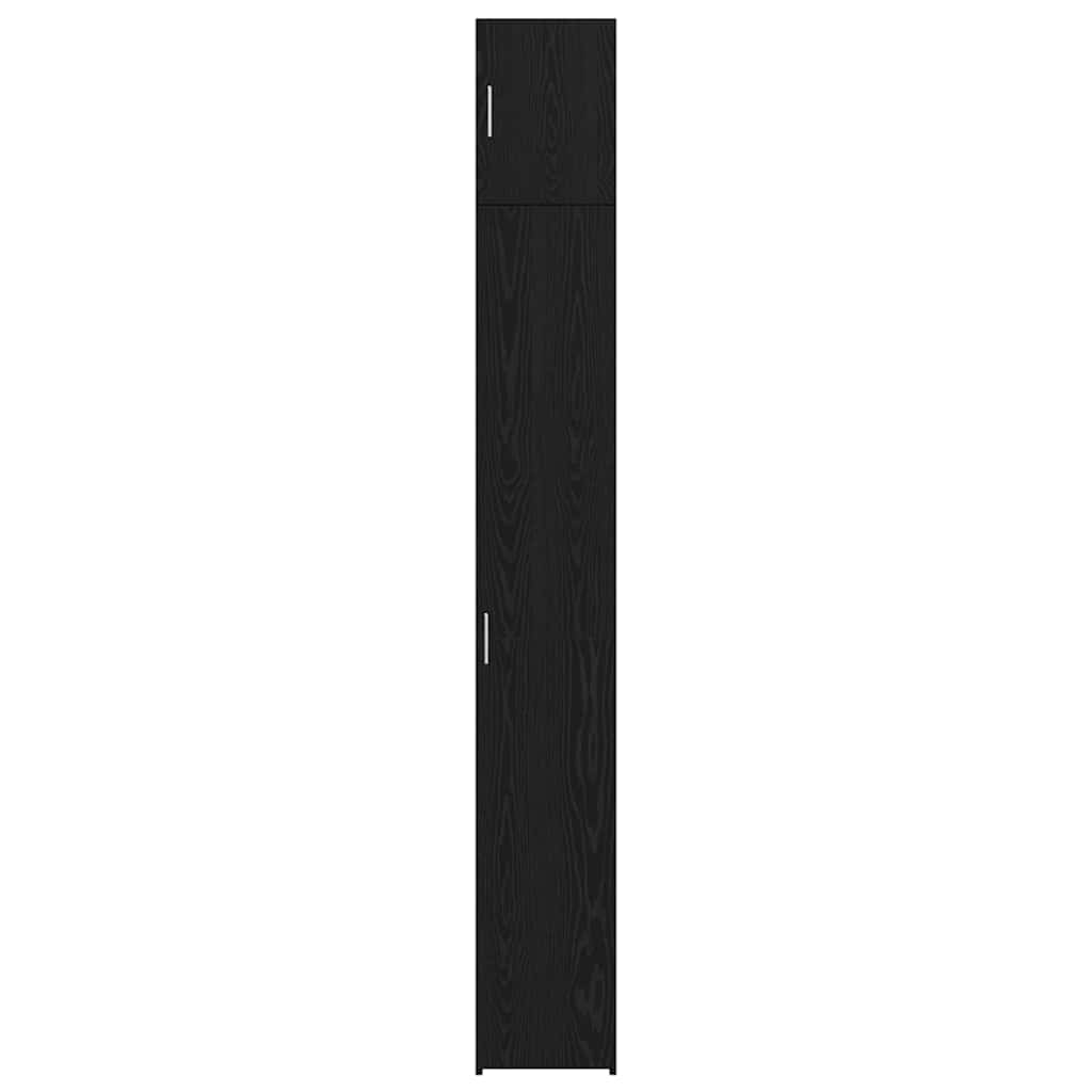 vidaXL Slim Storage Cabinet Μαύρος Δρυς 30x42.5x225 cm Επεξεργασμένο Ξύλο