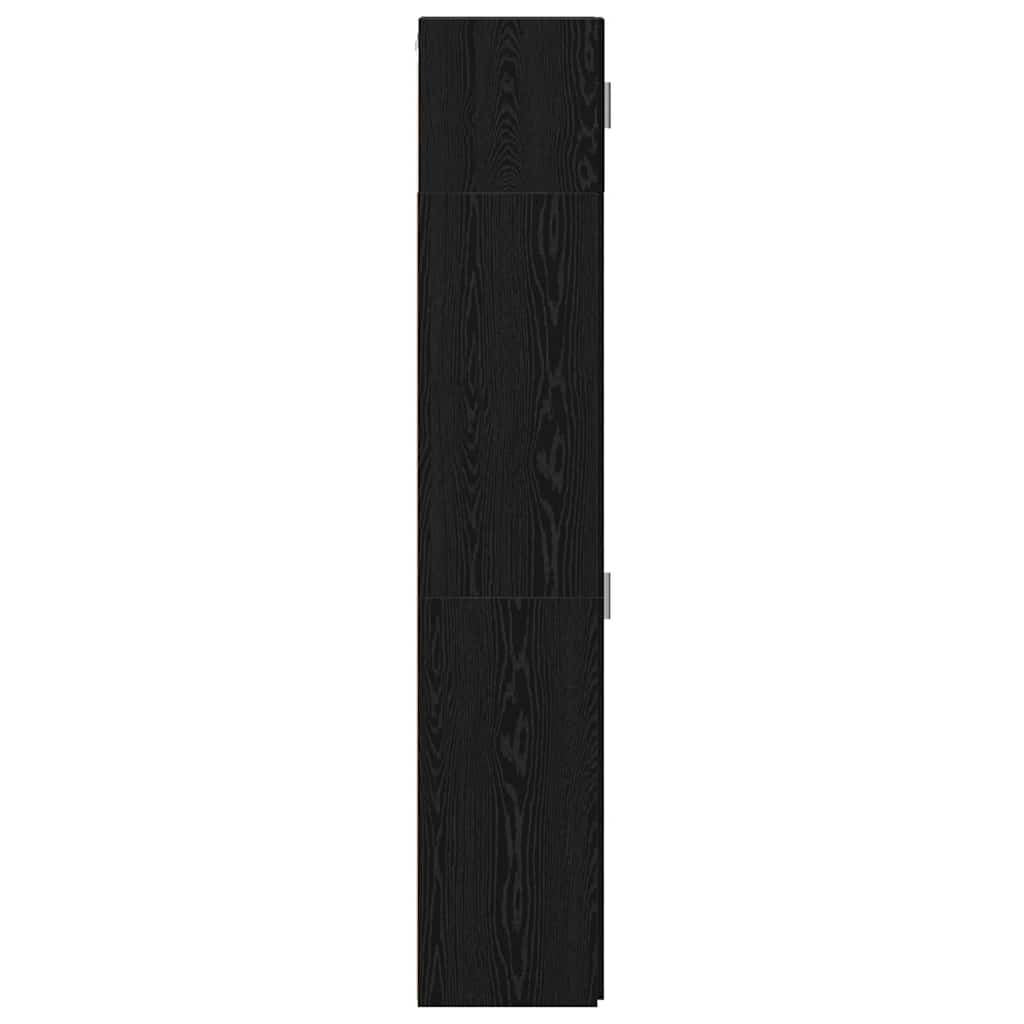 vidaXL Slim Storage Cabinet Μαύρος Δρυς 30x42.5x225 cm Επεξεργασμένο Ξύλο