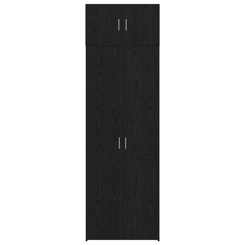ντουλάπα vidaXL Μαύρη Δρυς 70x42.5x225 εκ Επεξεργασμένο Ξύλο