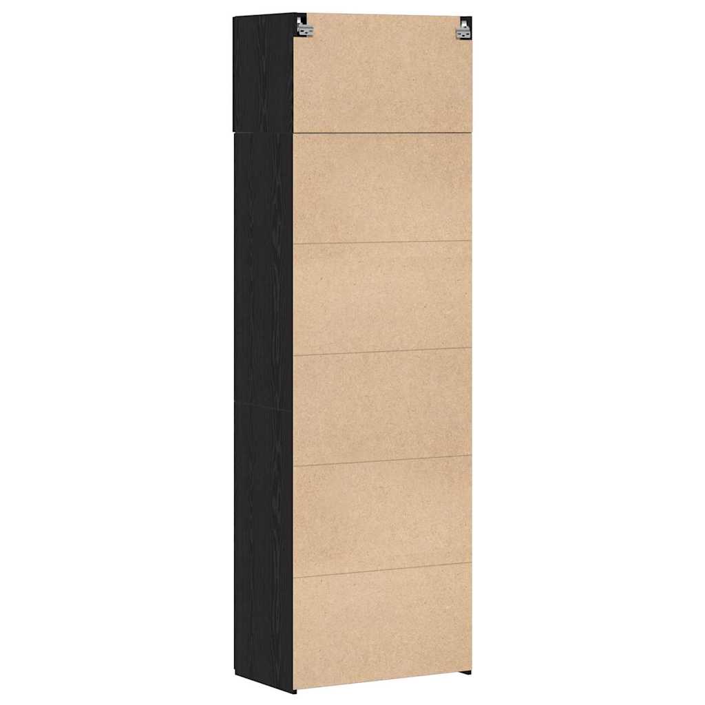 vidaXL Ντουλάπι αποθήκευσης 3 pcs Μαύρη Οξυά