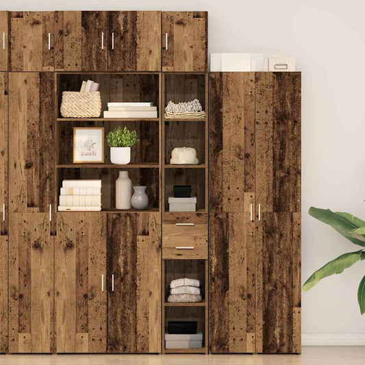 vidaXL Ντουλάπι Αποθήκευσης Παλιού Ξύλου 30x42.5x225 cm Κατασκευασμένο Ξύλο