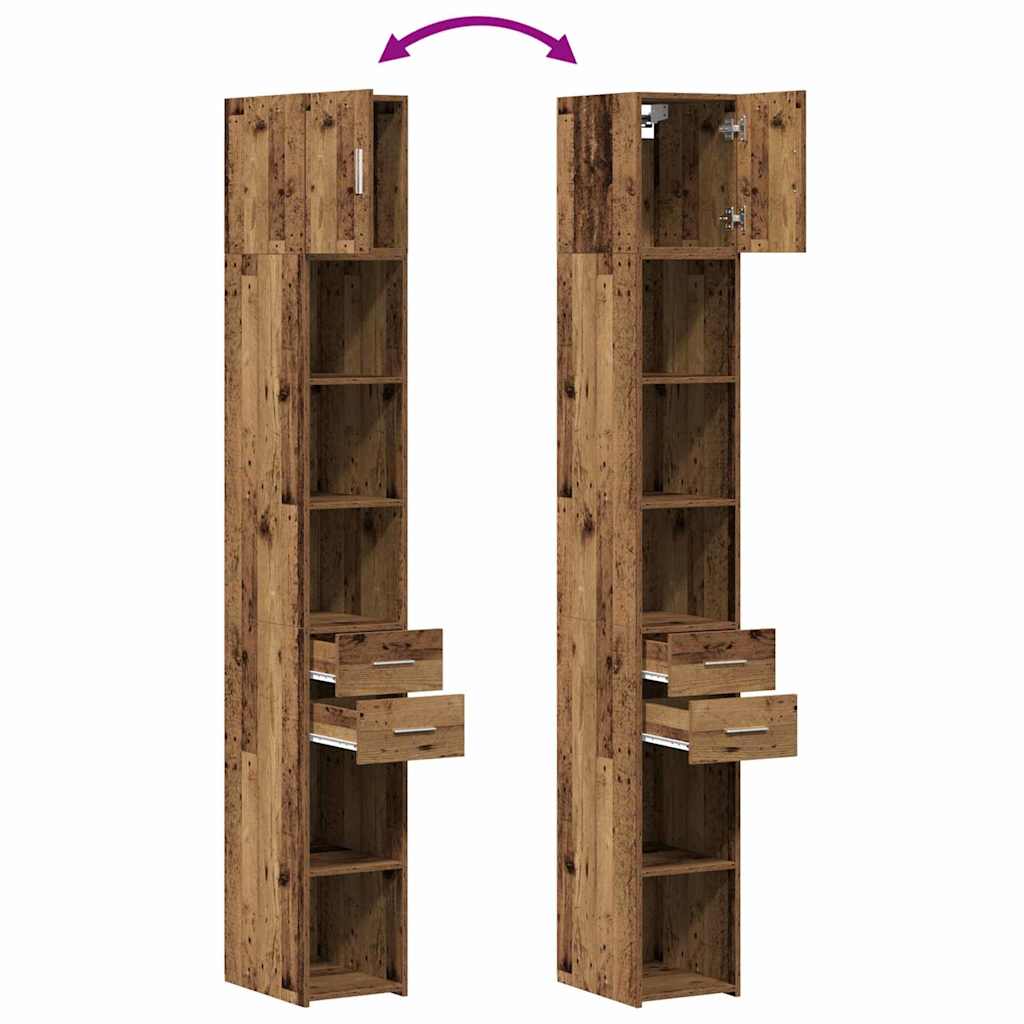 vidaXL Ντουλάπι Αποθήκευσης Παλιού Ξύλου 30x42.5x225 cm Κατασκευασμένο Ξύλο
