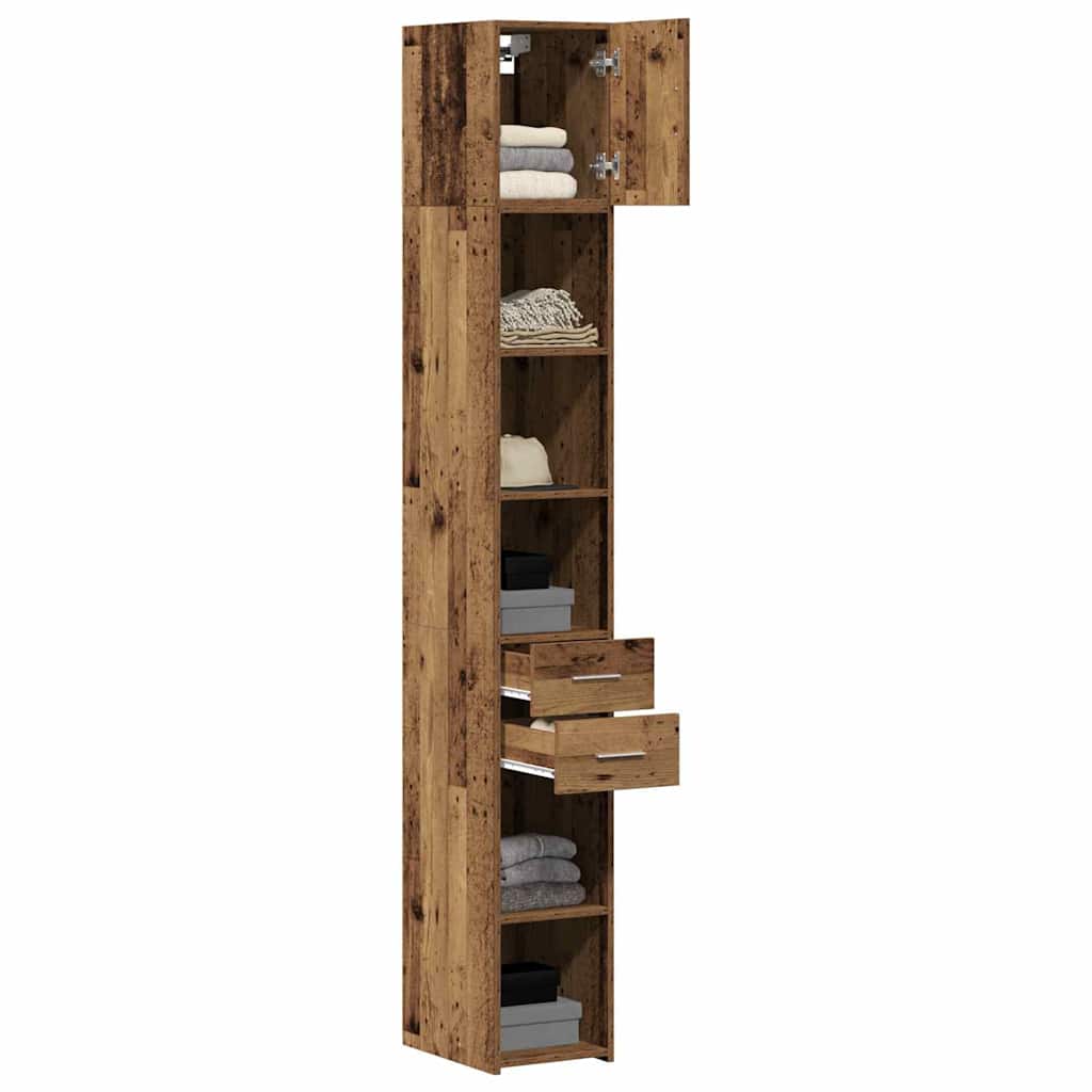 vidaXL Ντουλάπι Αποθήκευσης Παλιού Ξύλου 30x42.5x225 cm Κατασκευασμένο Ξύλο