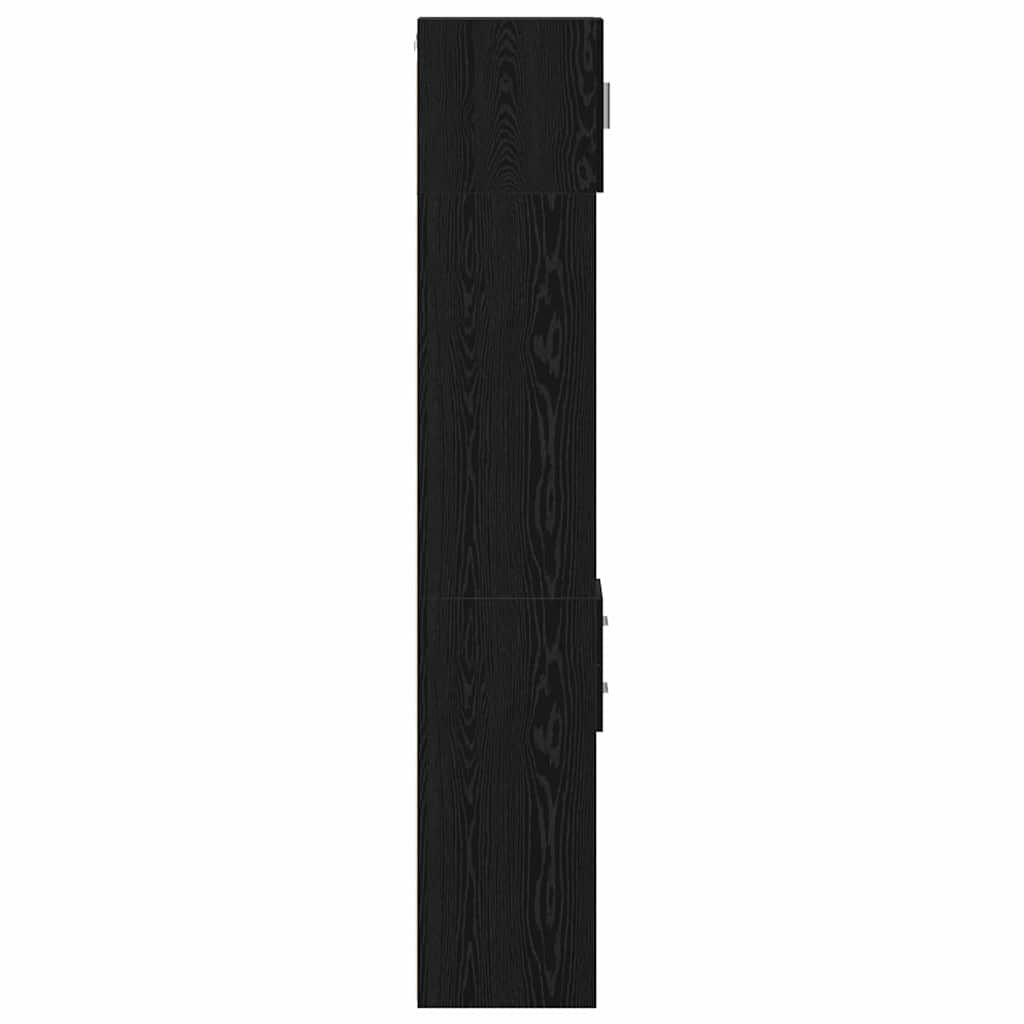 vidaXL Slim Storage Cabinet Μαύρος Δρυός 30x42.5x225 εκ Μηχανουργικό Ξύλο